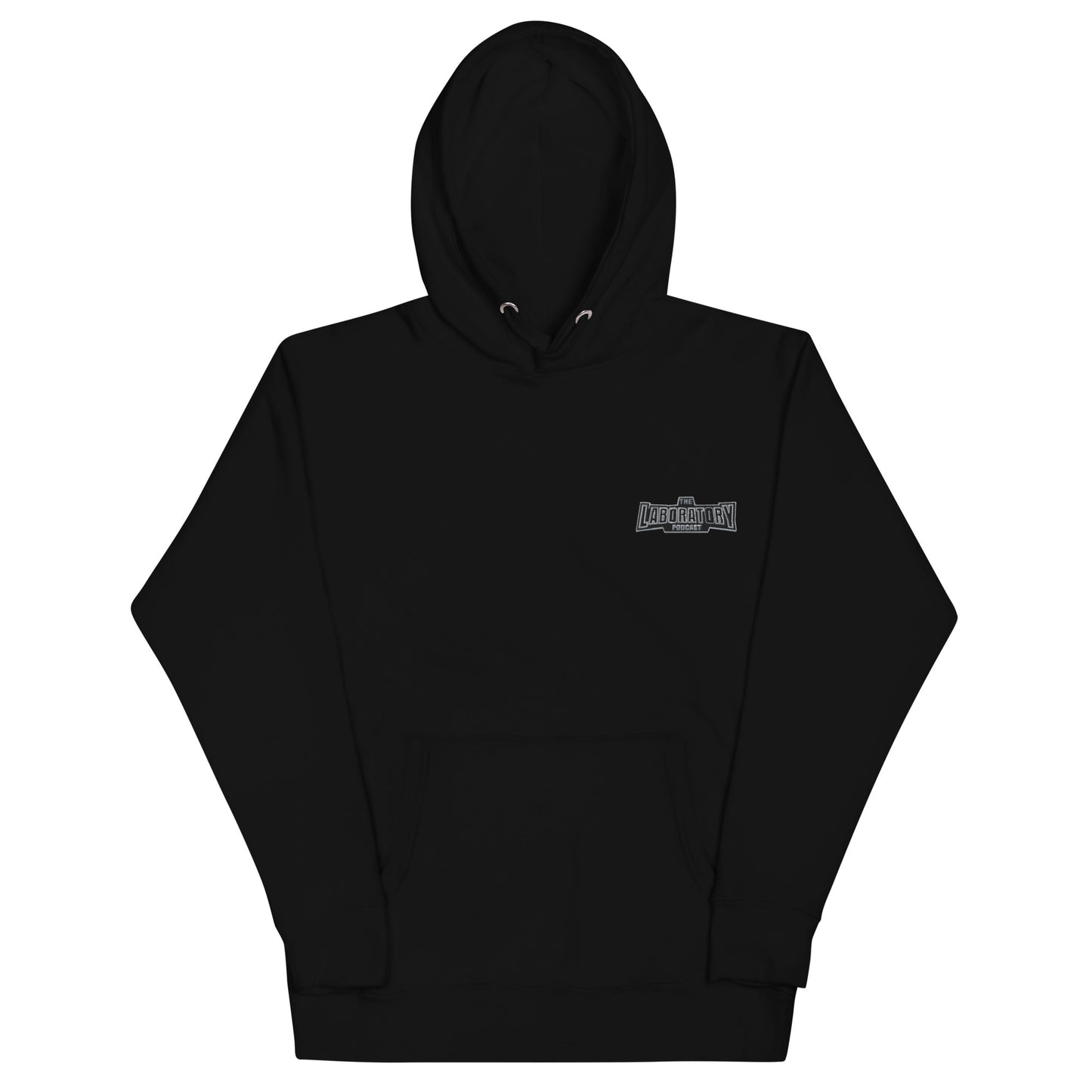 The Lab Black Logo Embroidered Hoodie